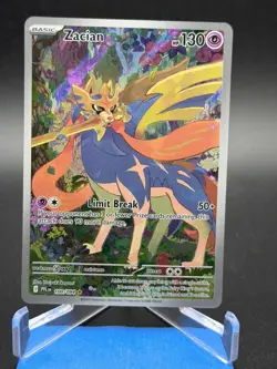 Pokemon TCG Phantasmal Flames Zacian 100/094 Illustration Rare - Image 1