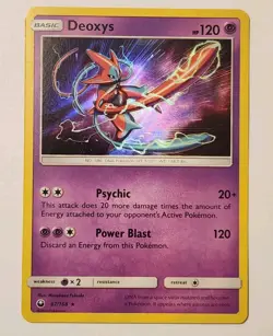 Deoxys 67/168 NM-LP Holo Rare Pokemon 2018 Sun & Moon Celestial Storm Card Error - Image 1