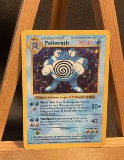 Poliwrath 13/102 - Shadowless Base Set Pokemon TCG LP - Image 1
