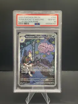 #199 Team Rocket's Weezing - 2025 Pokemon DRI EN-Destined Rivals IR - PSA 10 - Image 1
