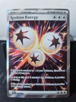 Ignition Energy 124/094 Mega Evolution Phantasmal Flames Holo Pokemon TCG NM - Image 1