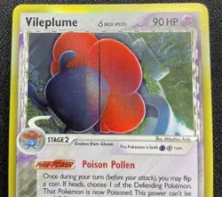 Pokemon Vileplume Delta Holo LP / NM Species 17/110 Holon Phantoms (Print Error) - Image 2