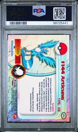 2000 Topps Chrome Pokemon Articuno #144 TV Series 2 PSA 10 - Image 2