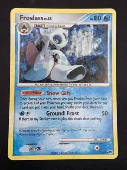 Pokemon TCG 2009 Froslass LV.45 2/99 Holo Rare Platinum Arceus - Image 1