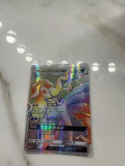 Pokemon Alolan Ninetales GX 150/145 SM Guardians Rising Holo Secret Rare - Image 3