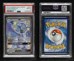 Shiny - Reshiram GX Pokemon Sun & Moon Hidden Fates Vault PSA 8 - Image 3