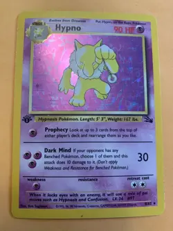 Pokemon TCG Hypno Fossil 8 Holo 1st Edition Holo Rare - Image 1