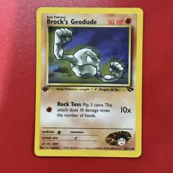 1st Edition Brock’s Geodude 68/132 - Gym Challenge - Near Mint - Image 1