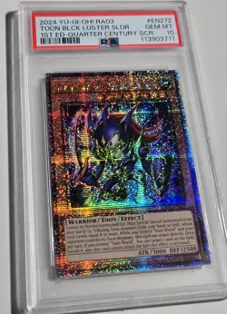 2024 YU-GI-OH! RA03-QUARTER CENTURY BONANZA TOON BLACK LUSTER SOLDIER PSA 10 - Image 2