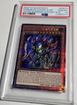 2024 YU-GI-OH! RA03-QUARTER CENTURY BONANZA TOON BLACK LUSTER SOLDIER PSA 10 - Image 3