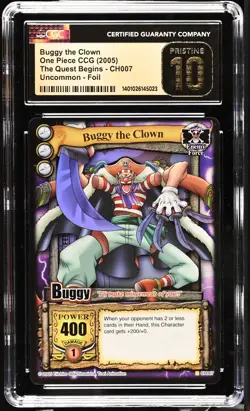 2005 One Piece Quest Begins Buggy the Clown Foil - POP 1!! - Image 1
