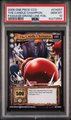 2006 One Piece CCG Passage to The Grand Line Mr. 3 Silver Rare Black Text PSA 10 - Image 1
