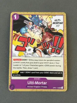 Ulti-Mortar OP01-118 PRE ERRATA-One Piece TCG Romance Dawn NM English - Image 1