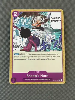 Sheep's Horn OP01-117 English PRE ERRATA-ROMANCE DAWN One Piece TCG - Image 1