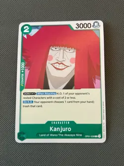 Kanjuro OP01-038 PRE ERRATA-ROMANCE Dawn One Piece TCG English - Image 1