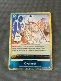 Overheat OP01-086 PRE ERRATA ONE PIECE TCG Rare Romance Dawn - Image 1