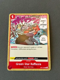 Green Star Rafflesia OP01-028 PRE ERRATA -C - Romance Dawn - One Piece - Image 1