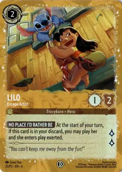 LILO Escape Artist 25/P2 Disney Lorcana Promo 6 Holo/Foil Cards NM - Image 1