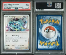 2024 POKEMON SURGING SPARKS #161 TERAPAGOS Horizons Promo PSA 9 Graded Card - Image 3