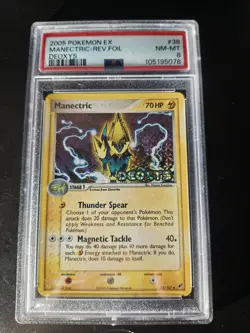 PSA 8 NM-MT 2005 Manectric -Rev-Foil 38/107 Pokemon Card - Image 3