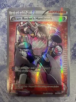 Team Rocket's Handiwork Full Art Pokemon Card 124/124 XY Era Fates Collide - Image 1