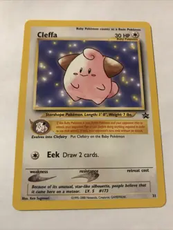 CLEFFA Pokemon Card - WOTC Promo - Black Star - #31 - NM - Image 1