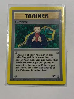 Pokemon TCG 2000 Gym Challenge Set: Giovanni 104/132 - Rare Trainer Card - Image 1