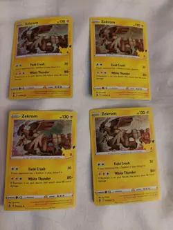 Zekrom (10/25) Celebrations 4x Playset Pokemon card lot - Image 2