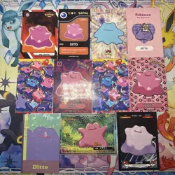 11 Non-TCG Ditto Card Different Sets Cracked Ice & Heart Holo / Non Holo Pokemon - Image 1