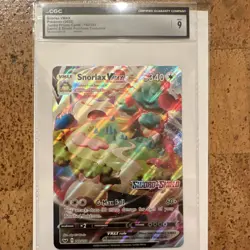 Pokemon 2020 Snorlax VMAX Jumbo Promo Holo 142/202 Sword & Shield CGC 9 Card - Image 1