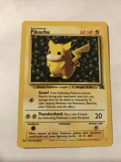 Pokemon "Ivy" PIKACHU Card BLACK STAR PROMO Set #1 Wizard of the Coast League NM - Image 1