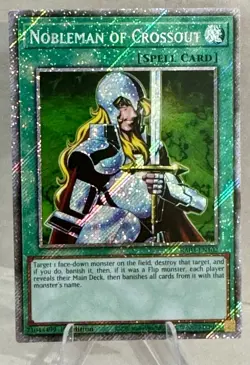 Yugioh Nobleman of Crossout Platinum Secret Rare RA03-EN102 Mint+ YU-GI-OH! Card - Image 1