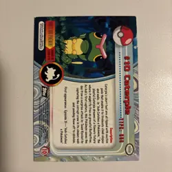 Topps Chrome Series 1 Holo Foil Pokemon Card Caterpie #10 (2000) - Image 2