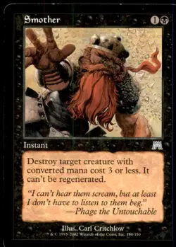 Smother LP Light Play Onslaught MTG [12063] - Image 1