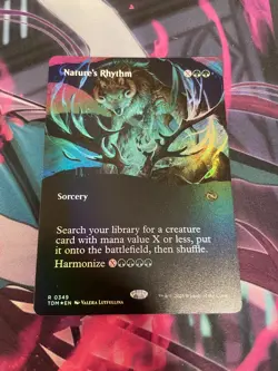MTG - NATURE'S RHYTHM - RARE - FOIL - TDM - NM - BORDERLESS - Image 1