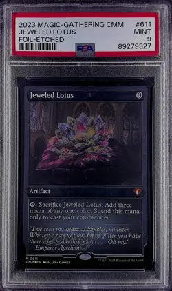 Etched Foil - Jeweled Lotus Foil Magic: Commander Masters CMM PSA 9 MINT - Image 1
