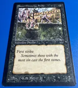 1 BANNED MTG Stone - Throwing Devils (Dark) | Arabian Nights | 1993 | NM - Image 5