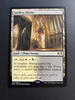 MTG Magic the Gathering Godless Shrine (248/296) Ravnica Allegiance NM - Image 1