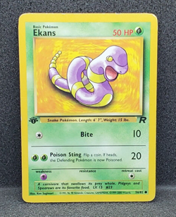 Pokemon TCG Ekans 56/82 1st Edition Team Rocket WOTC LP - Image 1