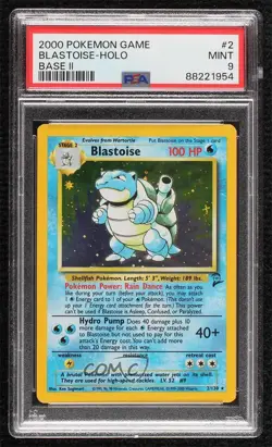 Blastoise Holo Pokemon Base Set 2 PSA 9 MINT 2000 - Image 1