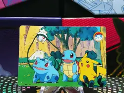 Pokemon Pocket Monsters Vending Prism Holo Vintage Sticker #387 PIKACHU rare - Image 2