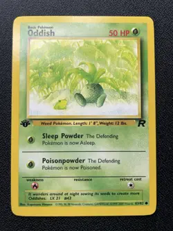 Pokemon Oddish 63/82 1st Edition Team Rocket LP (#2) - Image 1
