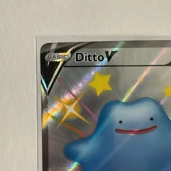 Ditto V SHINY SV118/SV122 Shining Fates NM Full Art Ultra Rare Pokemon Card - Image 2
