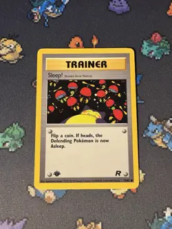 Pokemon Cards Sleep! 79/82 Team Rocket FIRST EDITION WOTC - (MP) #1 - Image 1