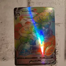 Pokemon TCG Snorlax VMAX Holo Secret Rare Card Sword & Shield 206/202 - Image 3