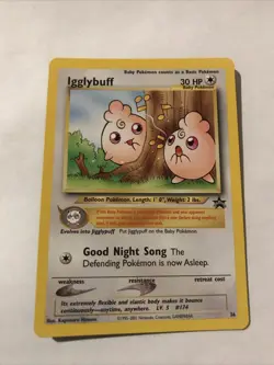 Igglybuff Black Star Promo #36 NM Pokemon WOTC - Image 1