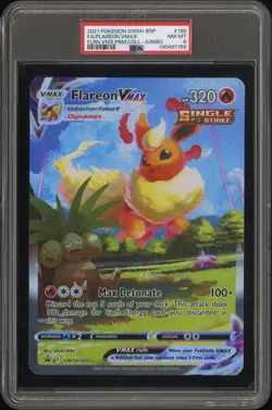 2021 POKEMON SWSH BLACK STAR PROMO #180 FULL ART/FLAREON VMAX PSA 8 - Image 1