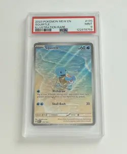 PSA 9 MINT Squirtle 170/165 Sv: Scarlet & Violet 151 Holo Pokemon 2023 - Image 1