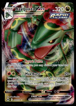 Pokemon TCG Crown Zenith #102/159 Rayquaza VMAX (102) Holo NM - Image 1
