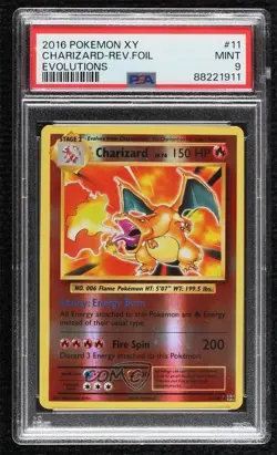 Charizard Reverse Foil Pokemon XY Evolutions 20th Anniversary PSA 9 MINT - Image 1